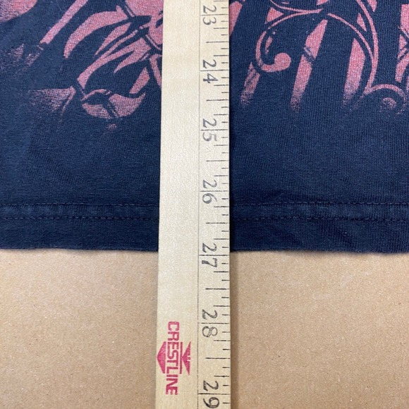 MMA Elite Shirt Mens Size Large Black Red Short Sleeve Skull Graphic Fighter Y2K - Picture 7 of 7